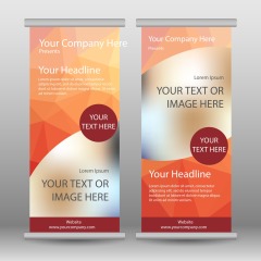 High quality pull-up banner template pattern (205)