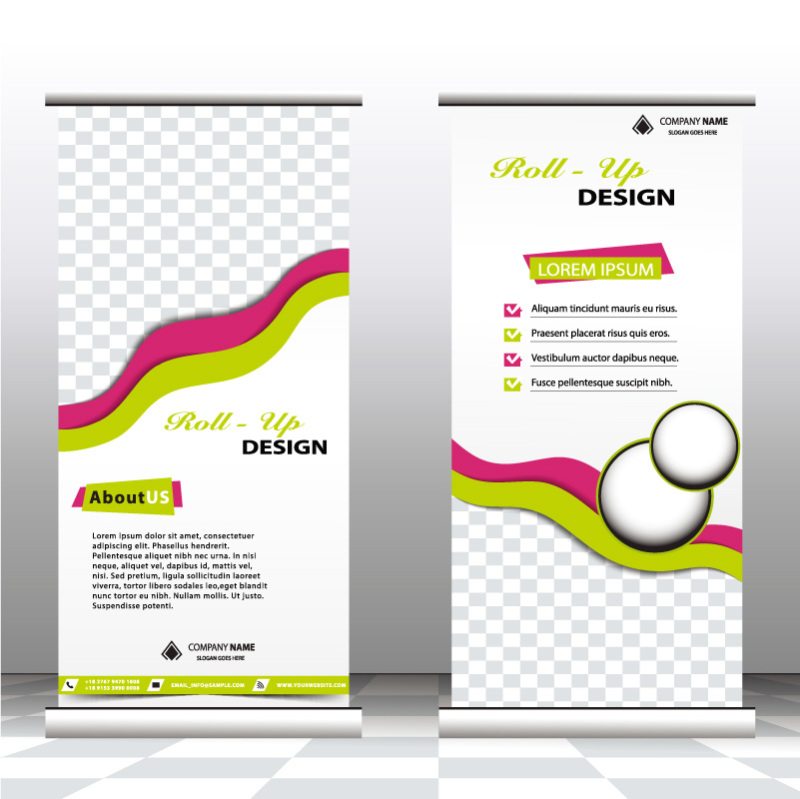 High quality pull-up banner template pattern (185)