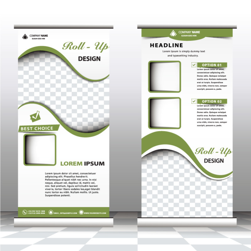 High quality pull-up banner template pattern (204)