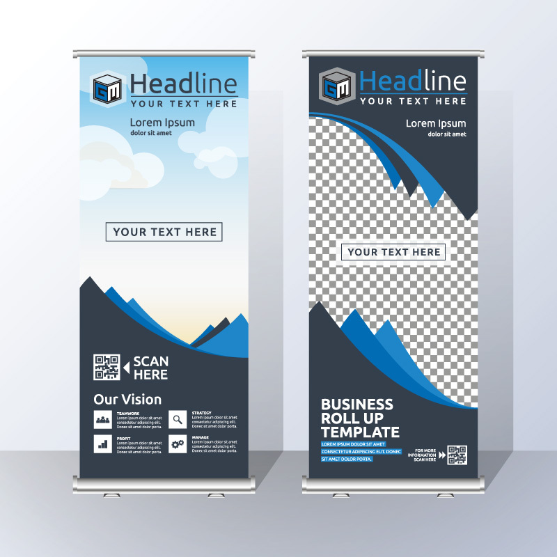 High quality pull-up banner template pattern (183)