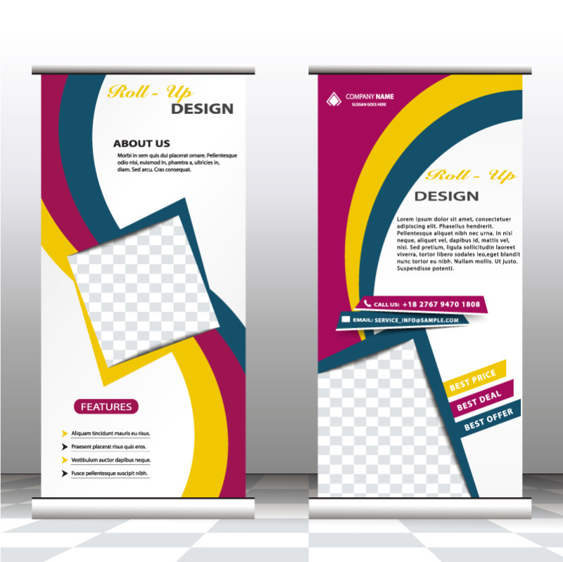 High quality pull-up banner template pattern (177)