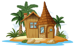Thai traditional thatched cottage architecture template pattern (20)
