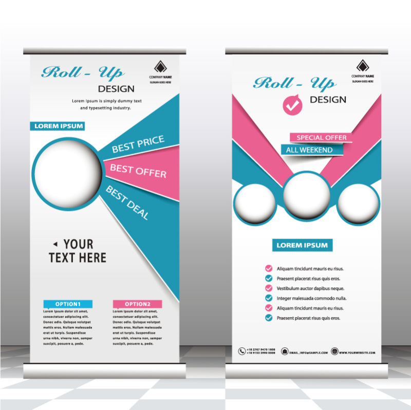High quality pull-up banner template pattern (145)