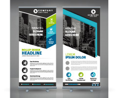 High quality pull-up banner template pattern (202)