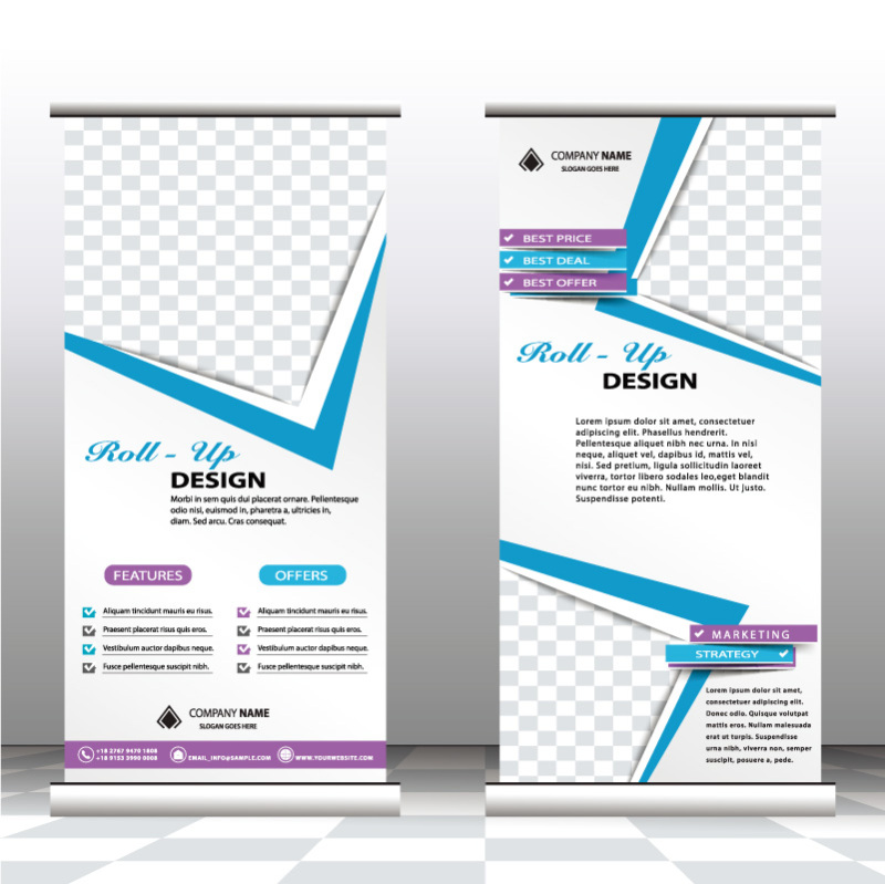 High quality pull-up banner template pattern (153)