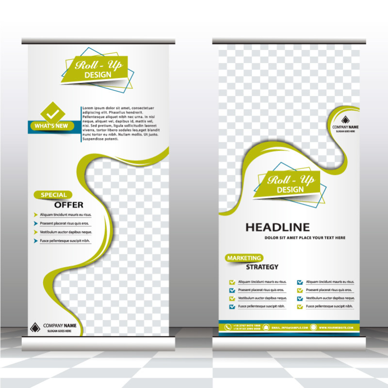 High quality pull-up banner template pattern (200)