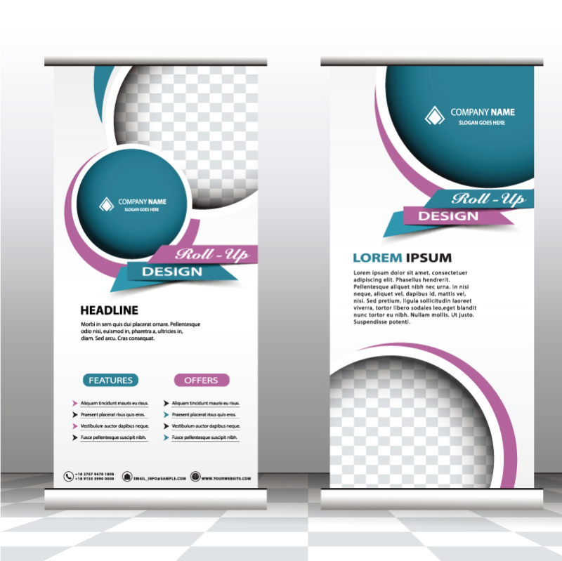 High quality pull-up banner template pattern (196)