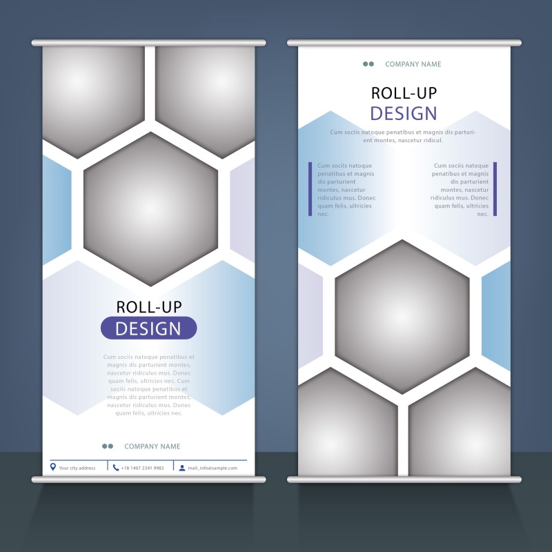 High quality pull-up banner template pattern (193)