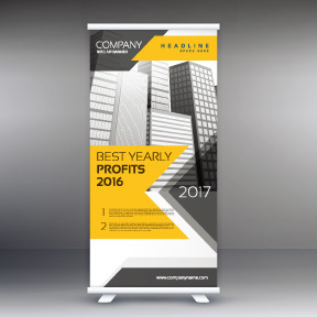 High quality pull-up banner template pattern (207)