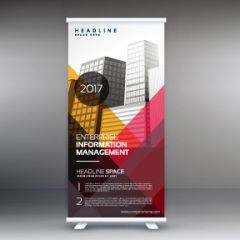 High quality pull-up banner template pattern (151)
