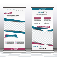 High quality pull-up banner template pattern (188)