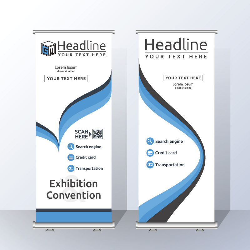 High quality pull-up banner template pattern (166)