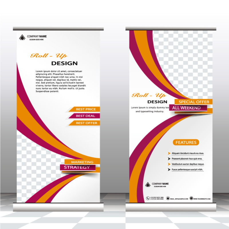 High quality pull-up banner template pattern (161)