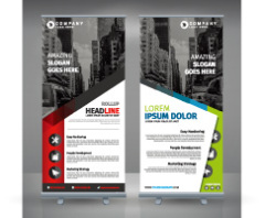 High quality pull-up banner template pattern (206)