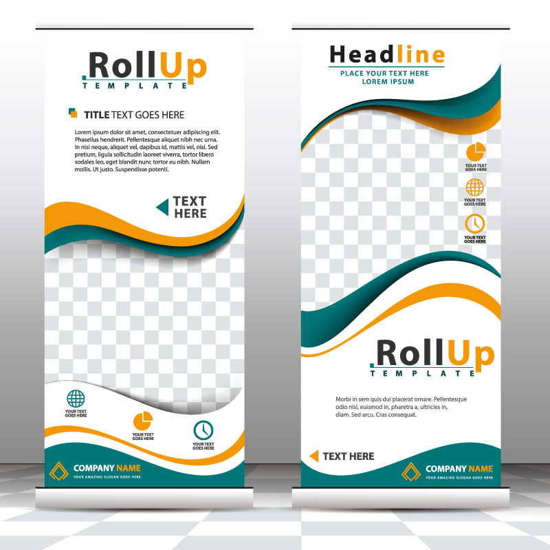 High quality pull-up banner template pattern (180)