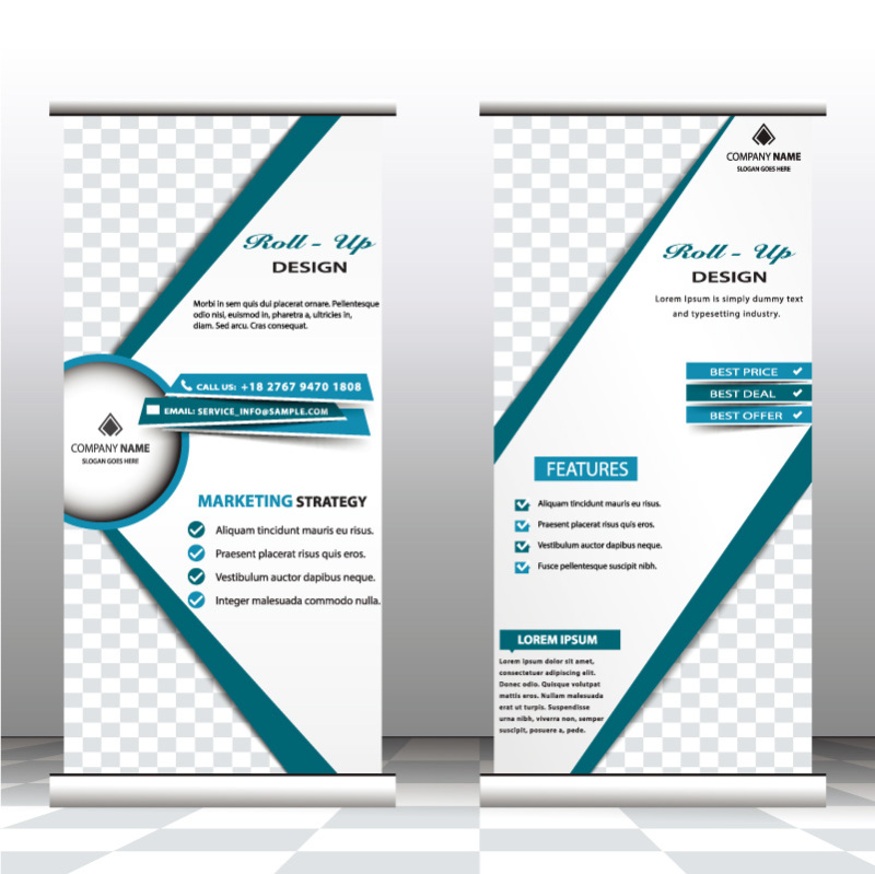 High quality pull-up banner template pattern (192)