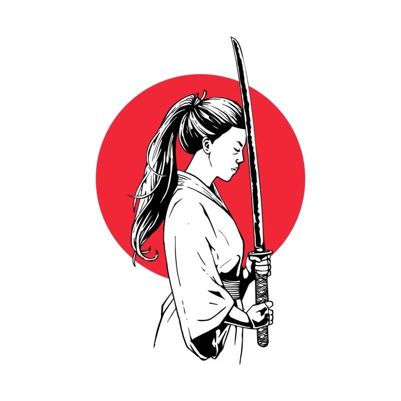 Japanese comic style samurai pattern (25)