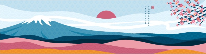 Japanese traditional elements pattern template (12)