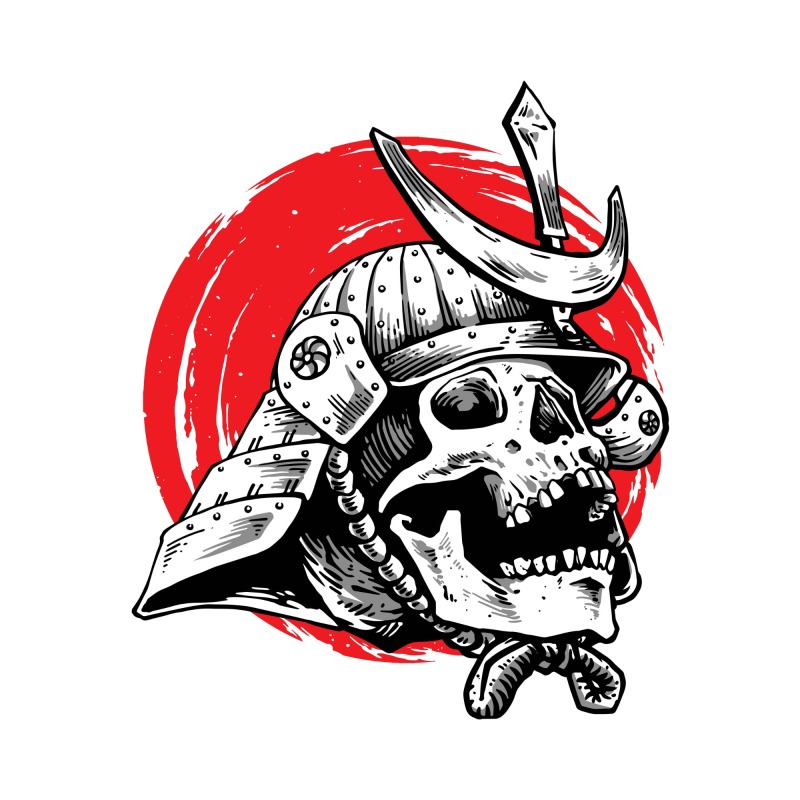 Japanese comic style samurai pattern (31)