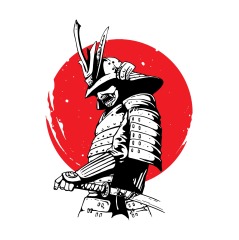 Japanese comic style samurai pattern (6)