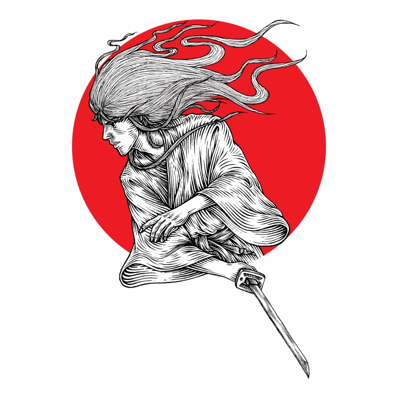Japanese comic style samurai pattern (13)