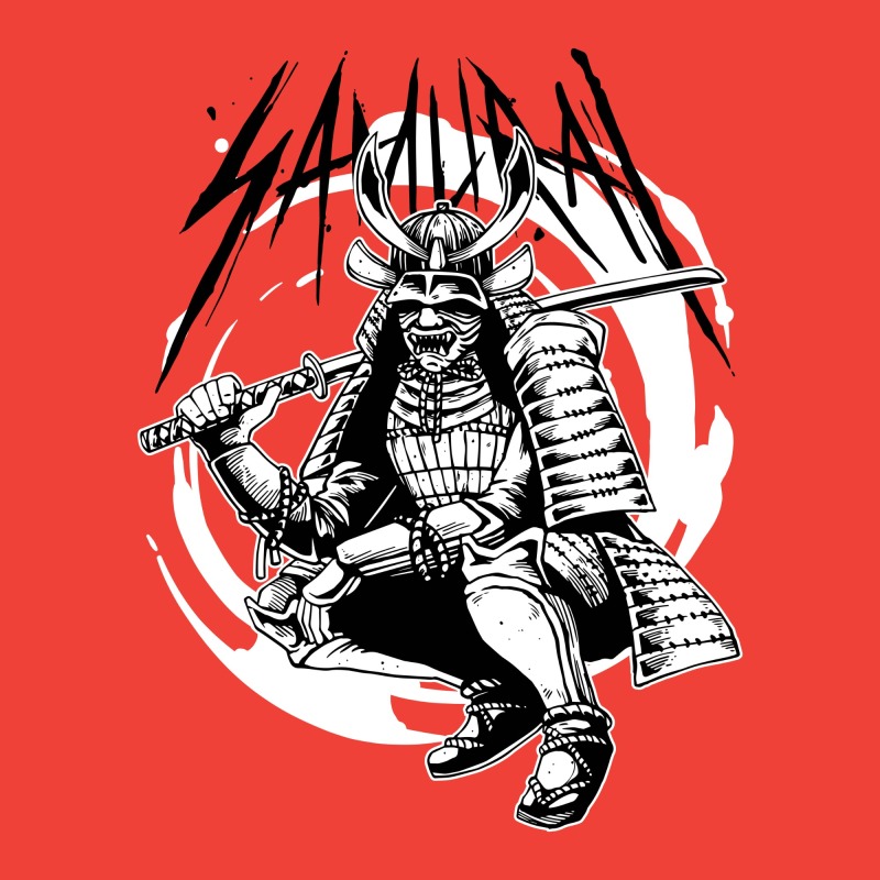 Japanese comic style samurai pattern (24)