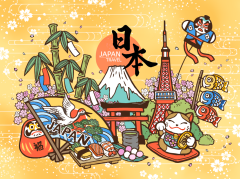 Japanese traditional elements pattern template (16)