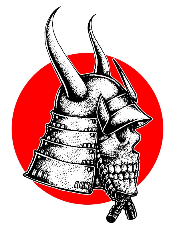 Japanese comic style samurai pattern (20)
