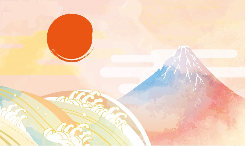 Japanese traditional elements pattern template (11)
