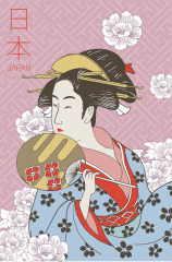 Japanese traditional elements pattern template (17)