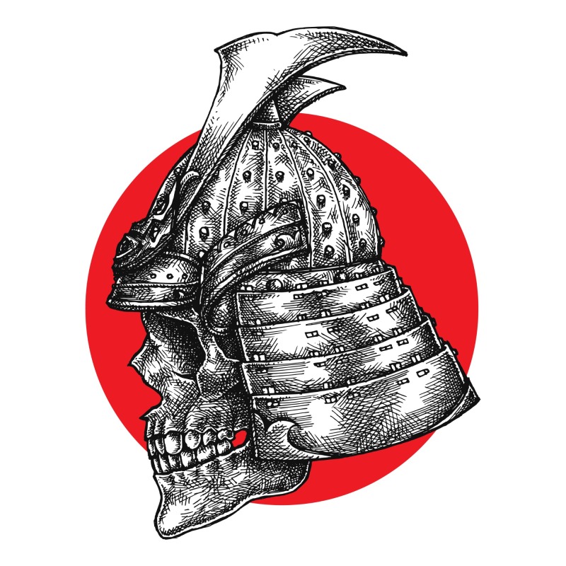 Japanese comic style samurai pattern (19)