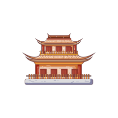 Chinese traditional tower attic architecture template pattern (352)