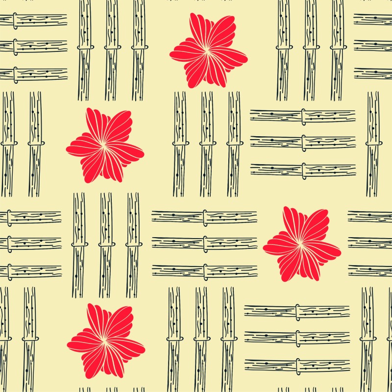 Pattern tatami flowers