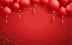 Chinese New year holiday style red element background pattern template (36)