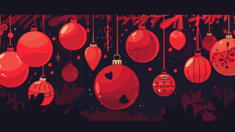 Chinese New Year red background lantern element pattern template (9)