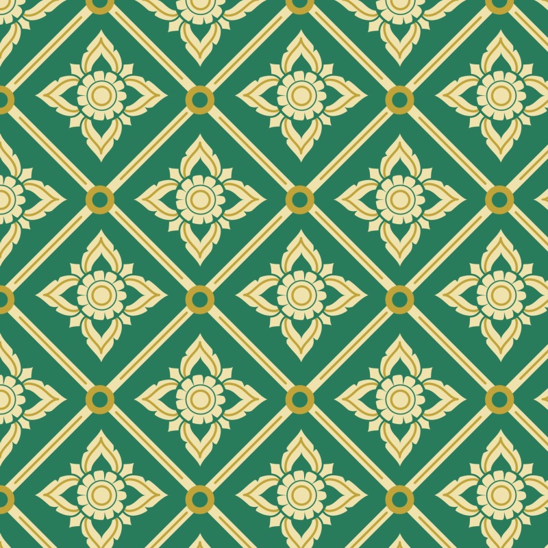 Thai style decorative wallpaper background pattern  (20)