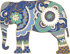 Indian style decorative background icon pattern  (4)