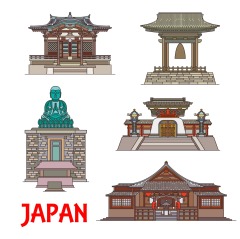 Japanese traditional style architecture element icon set (20)