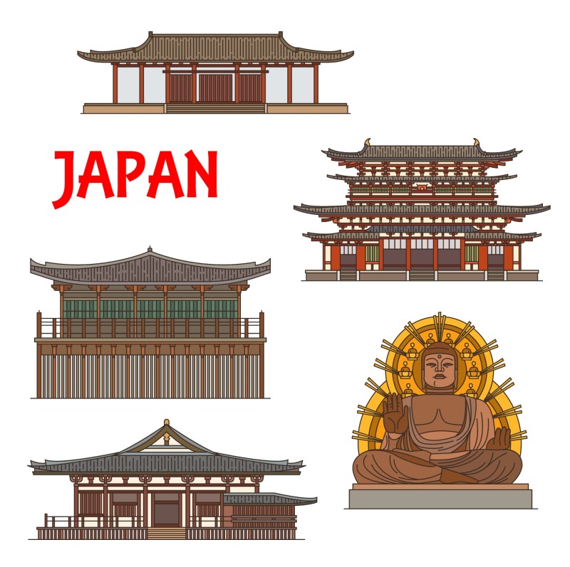 Japanese traditional style architecture element icon set (32)