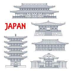 Japanese traditional style architecture element icon set (33)
