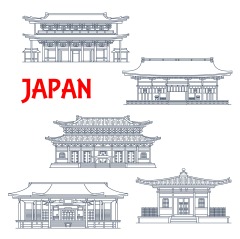 Japanese traditional style architecture element icon set (35)