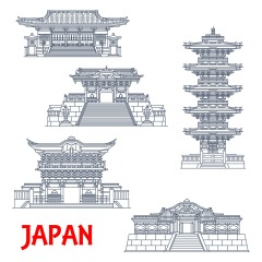 Japanese traditional style architecture element icon set (43)