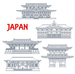 Japanese traditional style architecture element icon set (21)