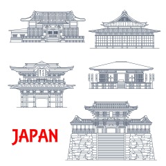 Japanese traditional style architecture element icon set (23)