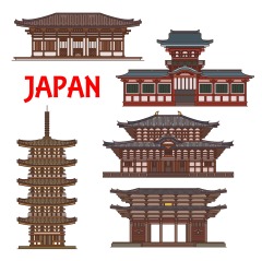 Japanese traditional style architecture element icon set (38)