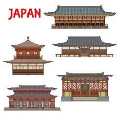 Japanese traditional style architecture element icon set (16)