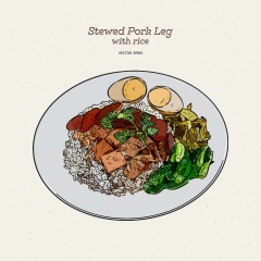 Classic Thai style food pattern set (39)