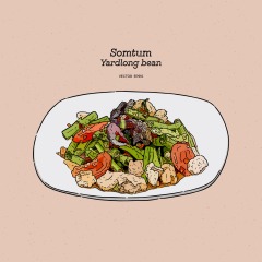 Classic Thai style food pattern set (27)