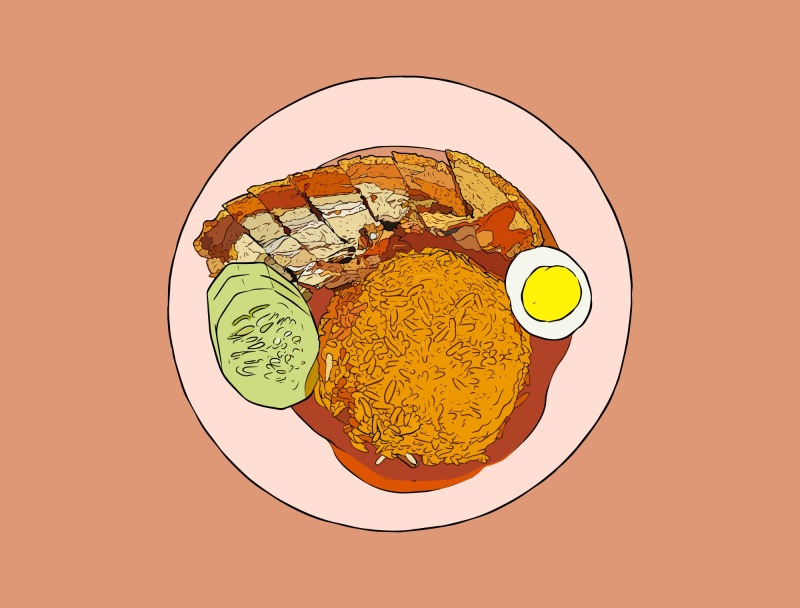 Classic Thai style food pattern set (8)
