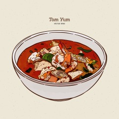 Classic Thai style food pattern set (34)